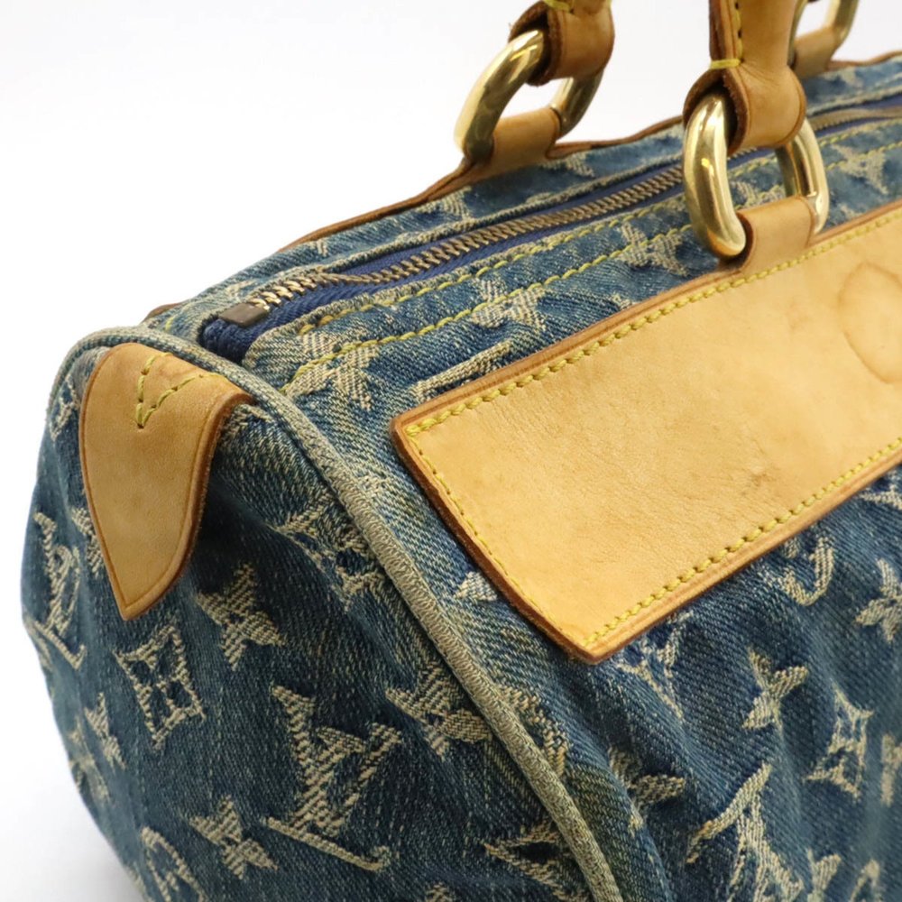 LOUIS VUITTON Monogram Denim Neo Speedy Boston Bag Blue M95019 - Picture 8 of 10